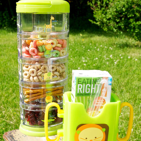Packin' 5 Innobaby Smart Stackable and Portable Storage System for Formula, Baby Snacks and More. Stackable Cups