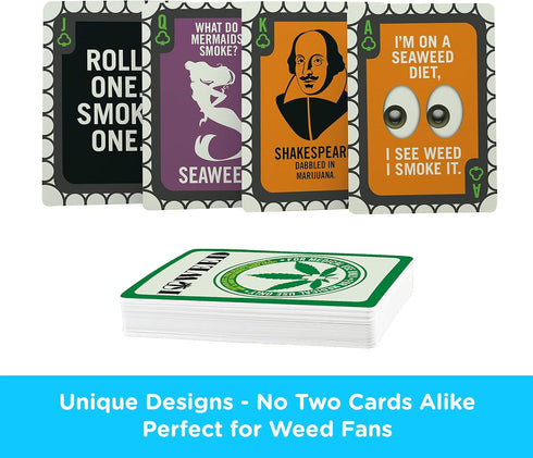 AQUARIUS Weed Playing Cards - Poker Size Deck for Your Favorite Card Games with Linen Finish