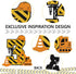 Construction 3rd Birthday Cake Topper for Kids, Truck Excavator Forklift Dump Bulldozer Party Supplies