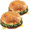 Joeabor Artificial Hamburger Round 2 Pack Realistic Fake Food for Display Faux Burger