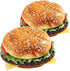 Joeabor Artificial Hamburger Round 2 Pack Realistic Fake Food for Display Faux Burger