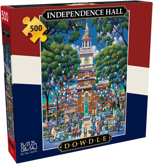 500 21.25 15.00 Buffalo Games - Eric Dowdle - Independence Hall - Piece Jigsaw Puzzle for Adults -Challenging Puzzle
