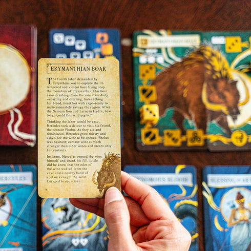 12 Immersive Envy Born Games Hercules and The Labors Solo Card & Dice Game | Mythology Strategy Adventure | Complete