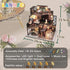 Lannso DIY Dollhouse Miniature Kit with Dust Proof Cover and Music Box, Mini Wooden Dollhouse Toys