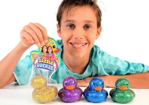 (4 4343-4s JA-RU Giant Glitter Rubber Ducks Rubber Duckies Assorted) Baby Bath Toys & Pool Beach Essentials. Stress