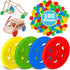 Toy Wheels - Bulk Pack of 100 Small Plastic Wheels for Toy Cars, STEM Projects, Crafts, Mini Vehicles