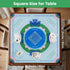32.2 Inch Mahjong Mat with Rules, Square Neoprene Mahjong Mats for Table, Quiet Noise Reduction Mah Jong Mat, Rubber