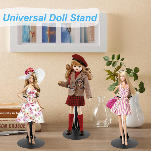 HMIEPRS 10 1/6 8" 12" Pcs Doll Stand Adjustable Doll Display Stand, Action Figure Stand Holder Scale Dolls Support
