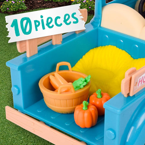 10 3+ Honey Bee Acres Buzzby Farm Truck Vehicle with Miniature Doll Figure, Pieces, Ages
