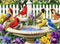 500 Pieces Puzzle for Adults,Birds Bath Flower Fence Puzzle,Recycled Cardboard Animals Jigsaw