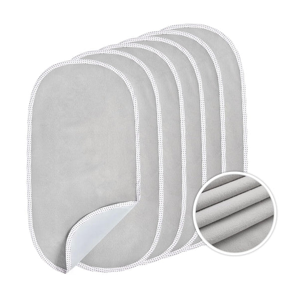 TILLYOU Changing Pad Liners, 6PK Waterproof Flannel Cotton, 27" x 13" for Baby Diaper Changing Needs, Gray
