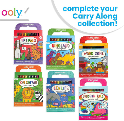 9 48 Ooly Travel Art Kit with Jumbo Crayons & Themed Coloring Pages & Case for Easy Traveling Art Creation, Perfect