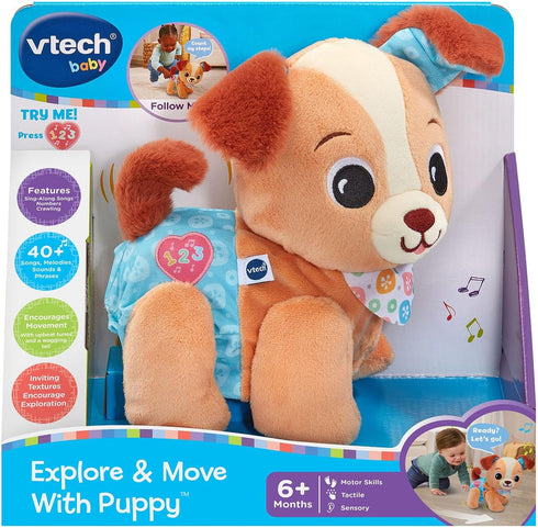 VTech Baby Walking Puppy Adventure Plush Toy