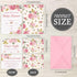 Set 25 Marspark of Pink Floral Baby Shower Invitations, Diaper Raffle Tickets and Baby Shower Invitation Cards