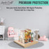 Hands Craft Miniatures Dollhouse Display Case | Acrylic Dust Cover & Wooden Base | Protective, Dust-Free Display |