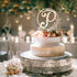 LINGTEER Personalized Wooden Cake Topper, Initial Letter P, Perfect for Birthday, Rustic Wedding, Anniversary Party