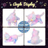 Hopearl LED Musical Stuffed Cat, Singing Plush Toy Playset with 3 Baby Kittens, 18'' Rainbow