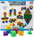 Cra-Z-Art Magrific 3D Magnetic Blocks, 28 Piece Set, Colorful Magnet Building Tiles with 3D Blocks and Vehicle Wheels