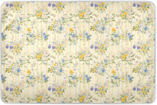 siphylline Yellow Purple Fresh Flowers Extra Large Resuable Training Pee Pads for Kids