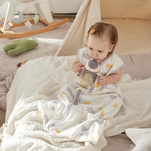 TILLYOU Sleep Sack 18-24 Months, 0.5 TOG Baby Wearable Blanket with 2-Way Zipper, 2 Pack, Gray Grown