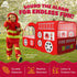 Kiddey Fire Truck Play Tent for Kids - Firetruck Tents with Sirens and Fireman Sound Button for Girls, Boys, & Toddlers