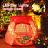 Baby Ball Pit for Toddler with 50 Balls, Pop Up Princess Tent with Star Lights, Indoor & Outdoor Play Tent