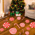CIOEY Peppermint Floor Decals, 24 Large Stickers for Christmas Candy Land Party Decorations, Red and White