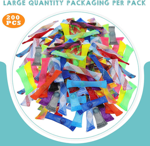 200 Jerify Pcs Marble Mesh Fidgets Toys Colorful Marble Fidgets Sensory Stress Relieve Toy Silent Quiet Toys Bulk