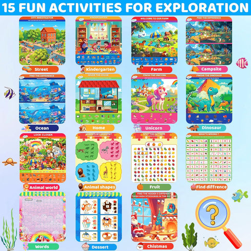 3-5, Search and Find Activity Book for Kids Ages Preschool Learning Activities, Toddler Toys Travel Games, Kids Busy