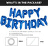 Happy Birthday Balloon Banner, 16 Inch 3D Letter Aluminum Foil Inflatable Kit for Party Decor