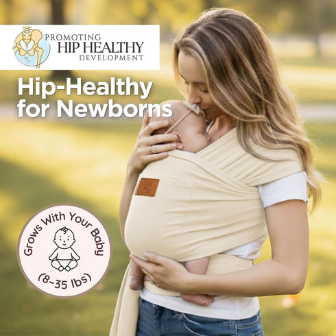 (8-35 lbs) Baby Wraps Carrier Newborn to Toddler Soft, Hands-Free & Stretchy Cotton Ergonomic, Breathable, Machine