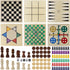 7-in-1 Set Backgammon, Juegoal Wooden Board Game for Kids Adults, Tabletop Combo Classic Travel Portable Board Games