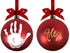Pearhead Red Handprint Ball Ornament, DIY Baby Hand or Footprint Holiday Keepsake
