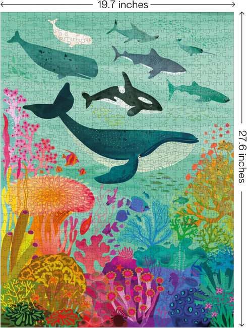 1000 1000 20 28 inches Elena Essex Puzzles for Adults Pieces - Ocean Deep | Jigsaw Puzzles Pieces for Adults | Colorful