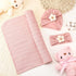 Baby Girl Blankets Newborn Set, 3 Pieces Receiving Blanket with Flower Headbands for Infant Toddler Kids