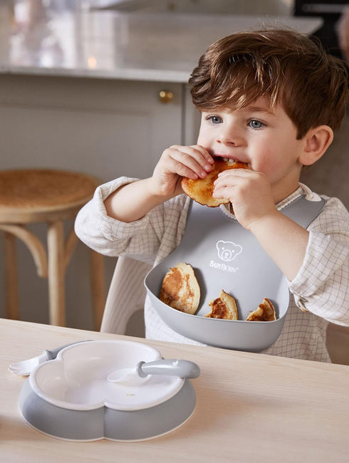 BabyBjoern Baby Plate Set - 2 Pack in Gray