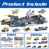 10 Military Aircraft Carrier Toys, Army Toys with Vehicles, Fighter Jet Helicopter Tanks and Army Men Action Figures