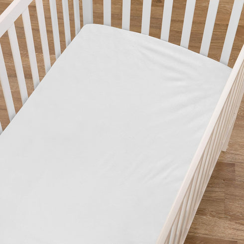 American Baby Company Heavenly Soft Chenille Fitted Crib Sheet, 28" x 52", White, for Boys and Girls