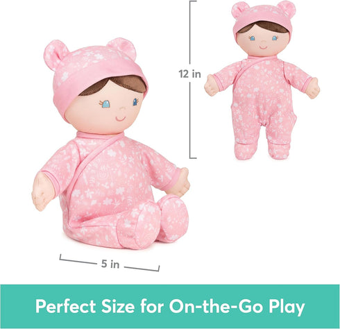 12 GUND Baby Sustainable Baby Doll, Plush Doll Made from Recycled Materials, for Newborns and Toddlers, Pink