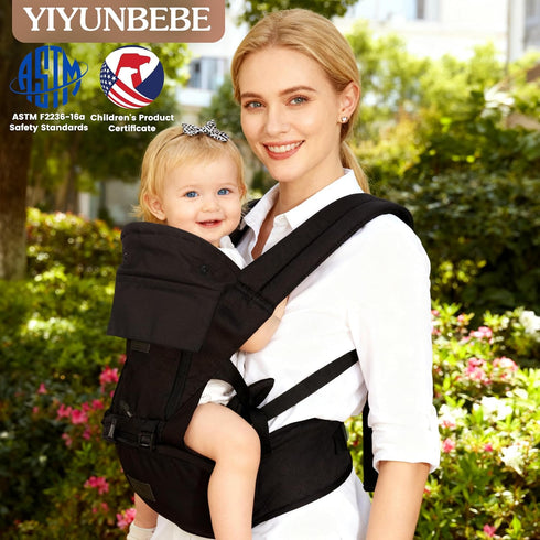 6-in-1 Baby Carrier Newborn to Toddler,Hip Seat,Adjustable Detachable Infanti Carrier,for All Seasons