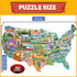 TDC Games US Map Puzzle Great American Roadtrip, 1000 Piece Jigsaw Puzzle for Kids & Adults