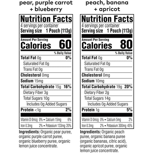 Plum Organics Stage 2 Organic Baby Food - Fruit and Veggie Variety Pack, 4 oz Pouch (Pack of 8)
