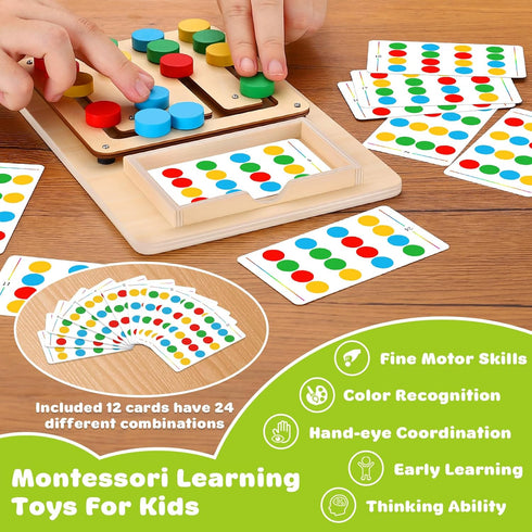 V-Opitos Color Matching Puzzle Toys, Montessori Brain Teasers Game for Kids Ages 3-7, Travel Toys for Boys & Girls