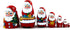 7 Christmas Santa Wooden Nesting Dolls pcs - Santa Claus Christmas Decoration Doll Gifts Ideas - Handcrafted