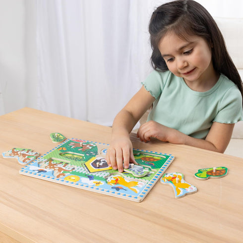 Melissa & Doug Pets Wooden Peg Puzzle, 8 pcs