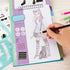 Make It Real Fashion Design Sketchbook for Girls, Kitty Cat-Themed Design Kit with Stencils, Stickers