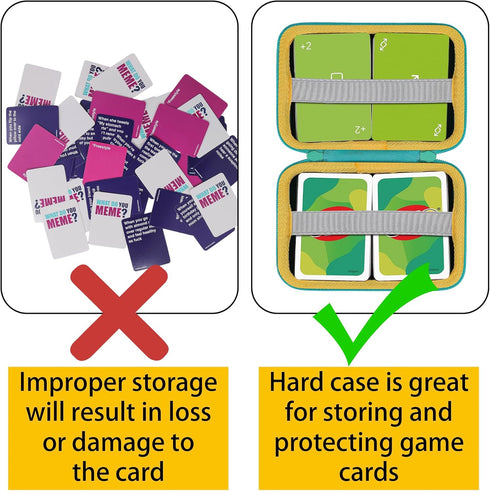 Aenllosi Storage Card Case for UNO Card Game, Hard Case Capacity Max for 300 Cards (Light Green)