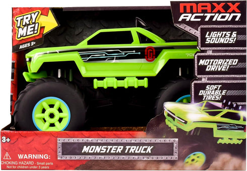 12" Maxx Action Motorized 'Lights & Sounds' Off-Road Monster Truck - Green