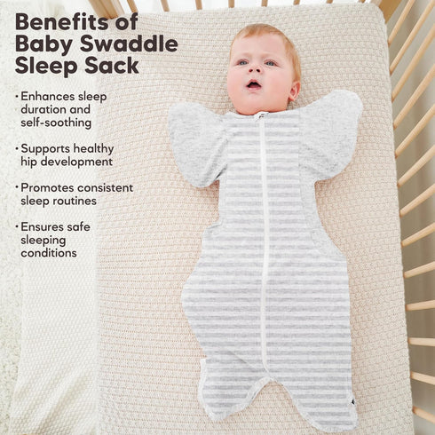 2-Pack 0-3-6 Susurration Organic Baby Swaddle Sleep Sacks - Swaddles for Newborns, Infant Months, Baby Girls, Boys