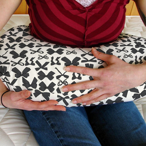 Black Bows Baby Nursing Pillow Covers for Girl Boy Valentine Bows Nursery Feeding Pillowcase for Breastfeeding Pillows